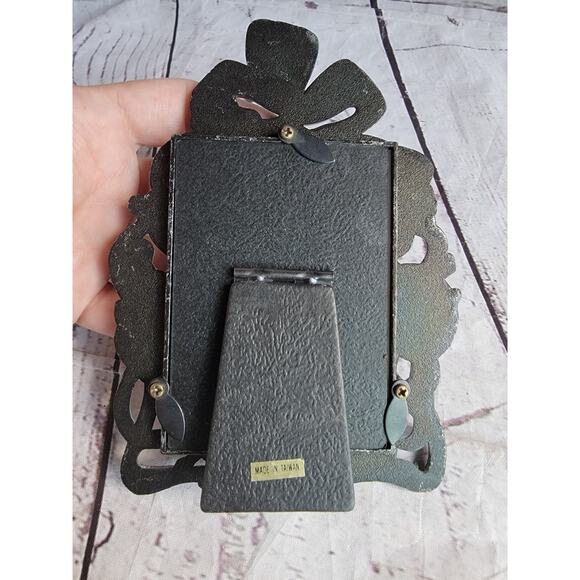 5in Pewter Picture Frame Turtles Rabbits totoise Hare For 2”x3” Photo - Picture 8 of 8